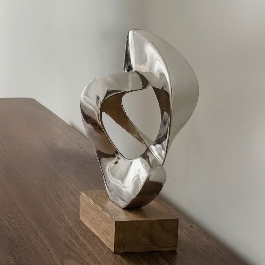 Modern living room with black sofa