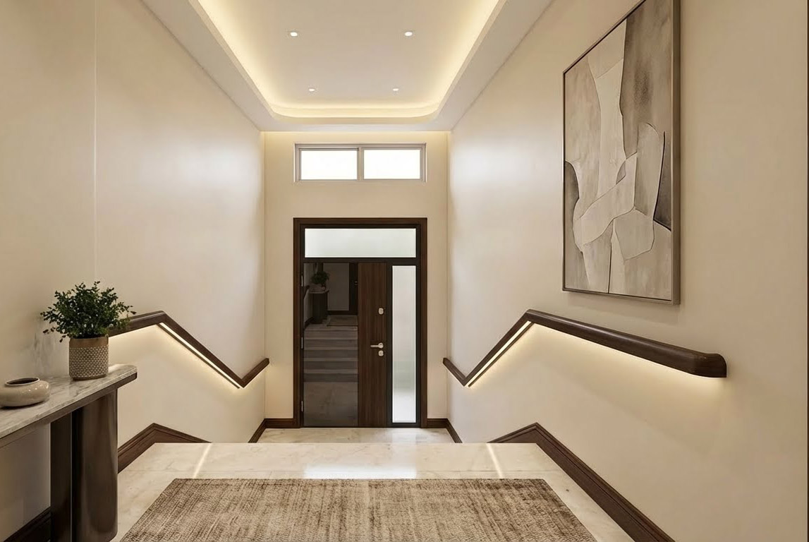 Mezzanine avec fauteuil jaune