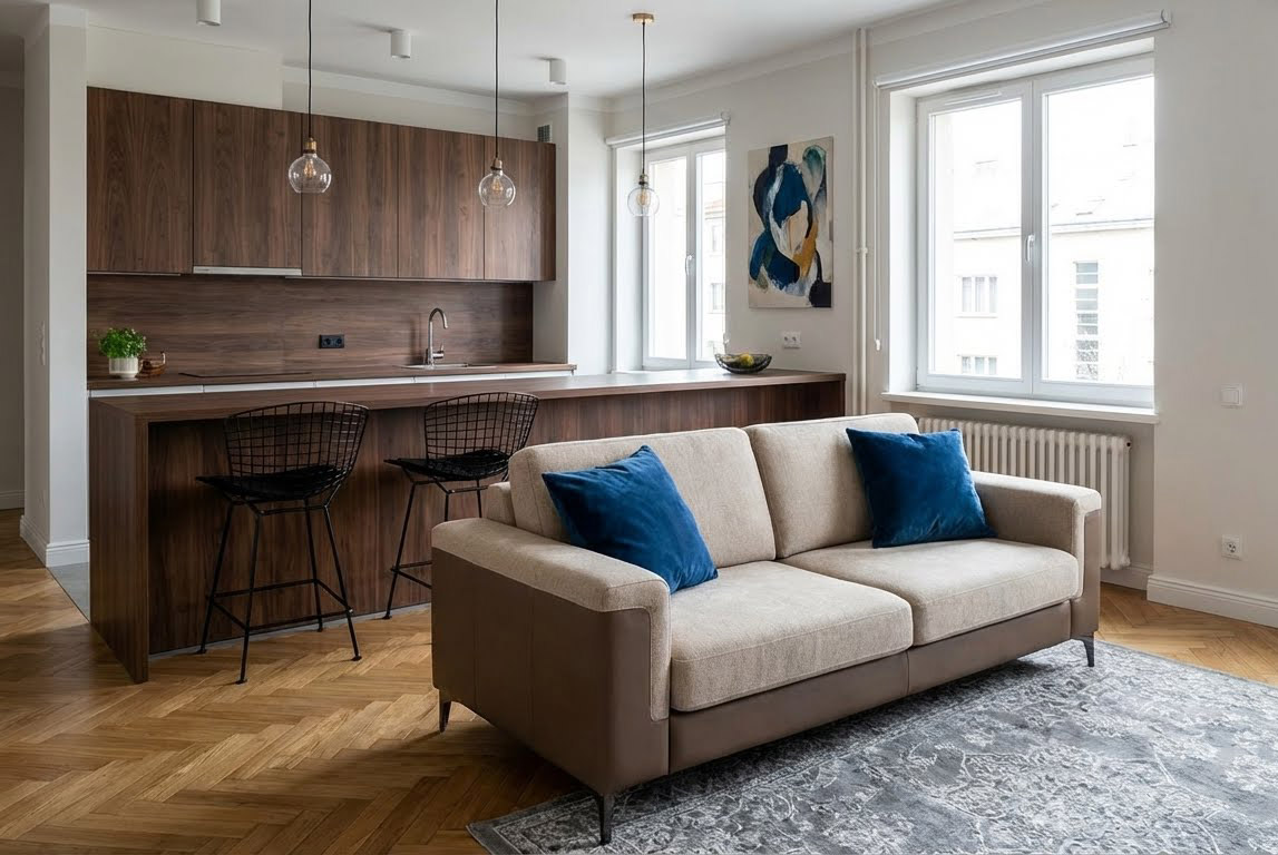 Escalier avec art abstrait