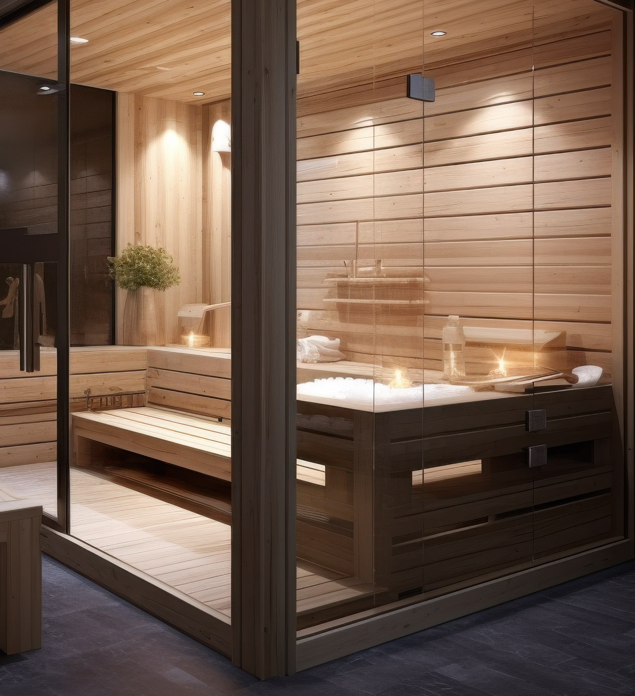 Escalier avec art abstrait