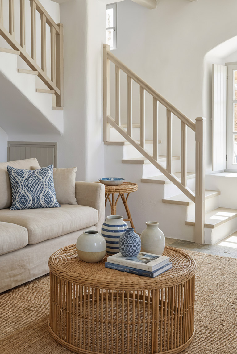 Escalier avec art abstrait